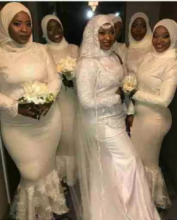 Checkout This Lovely Muslim Bridal Train And Their Hijab